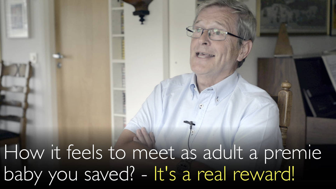 クーロサーフに救われた赤ちゃんが成長し、発明者と感動の対面を果たす。