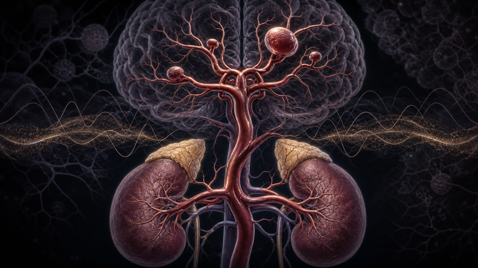 Original medical illustration for: Understanding Unruptured Brain Aneurysms: Clinical case and Patient Guide. c40