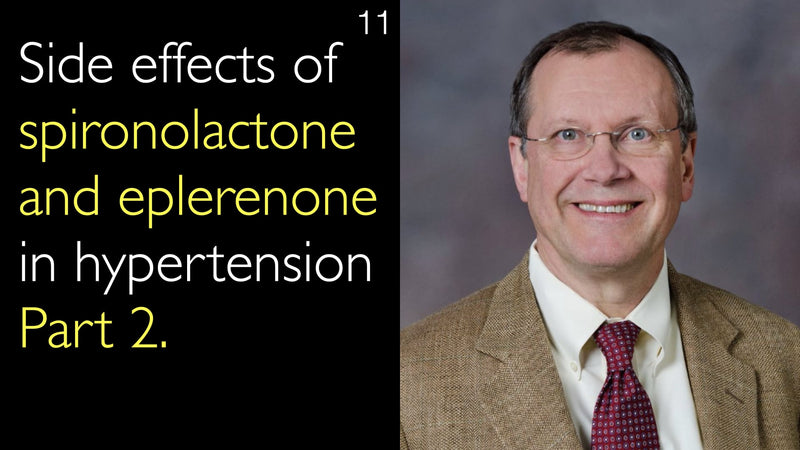 Side effects of spironolactone and eplerenone in hypertension Part 2. 11