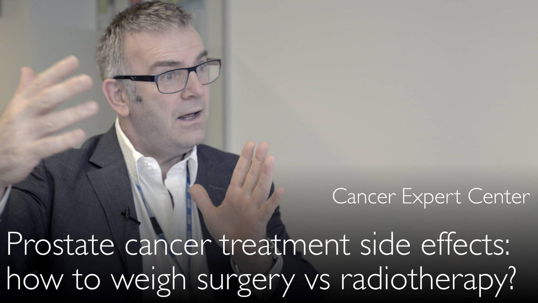 Prostate cancer treatment side effects. Surgery or radiotherapy. Incontinence, sexual dysfunction. 7